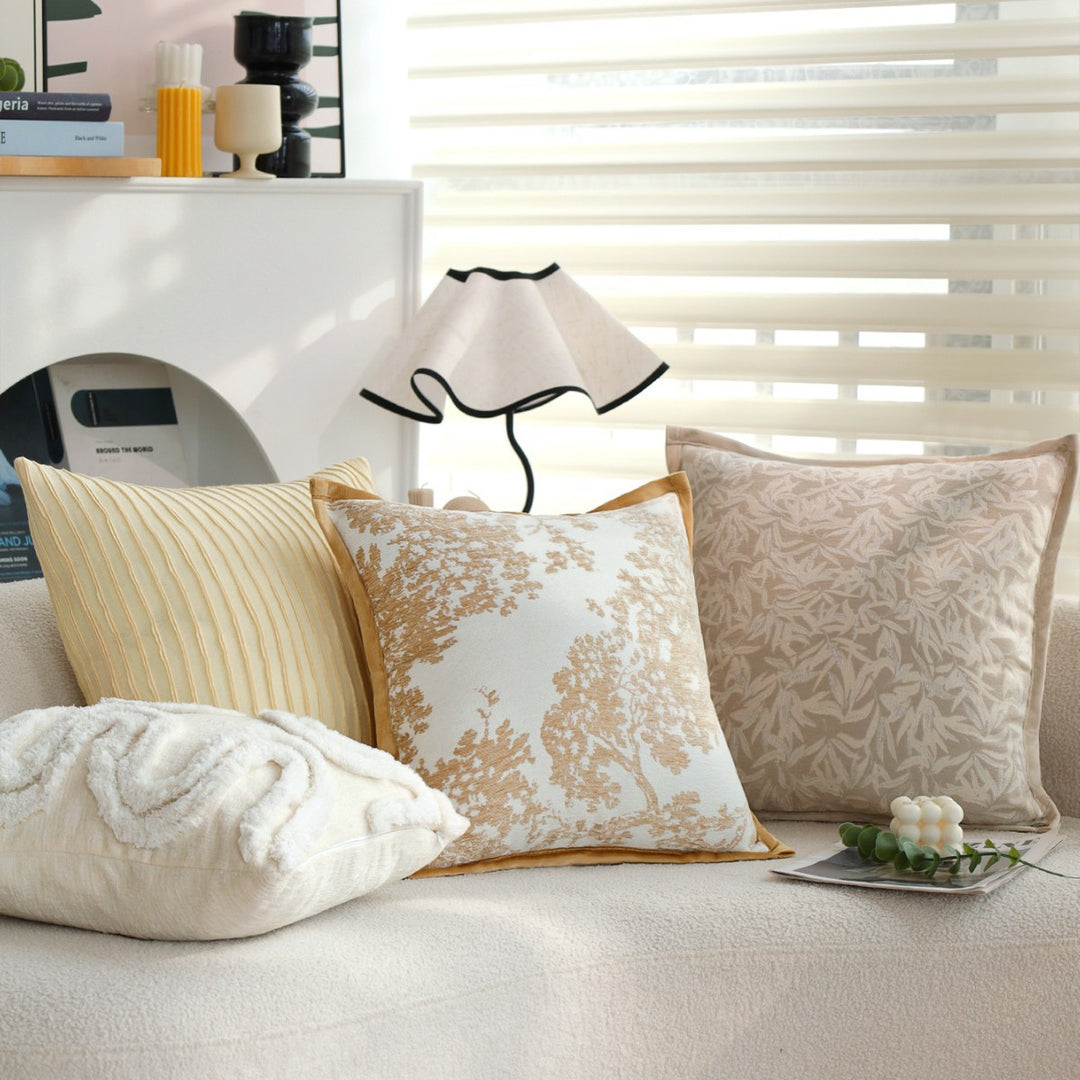 High-quality decorative pillow with elegant leaf pattern
