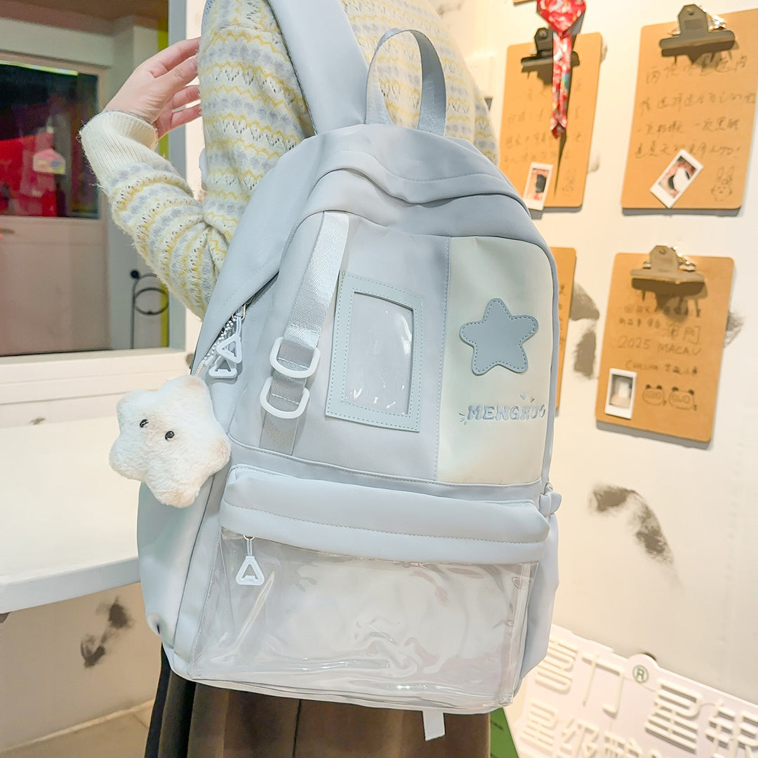 Cozy Plush Star-Embellished Backpack Stornfield