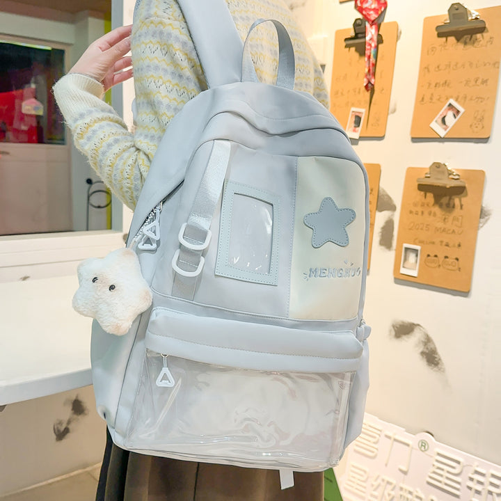 Cozy Plush Star-Embellished Backpack Stornfield