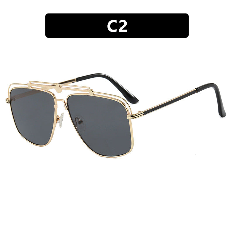 Women's elegant square sunglasses with gold accents Stornfield
