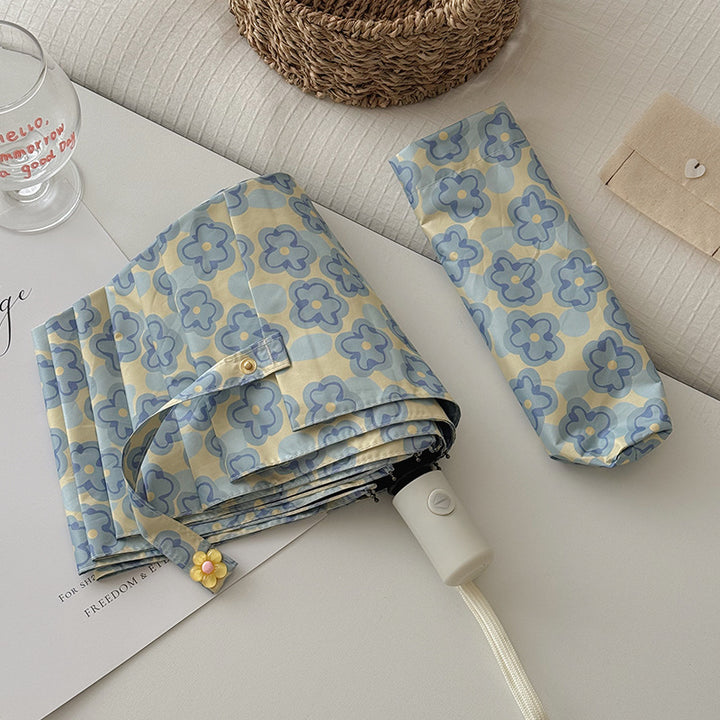 Ladies Collapsible Umbrella with Elegant Floral Pattern Stornfield
