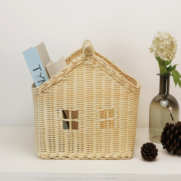 Woven House-Shaped Storage Basket Stornfield