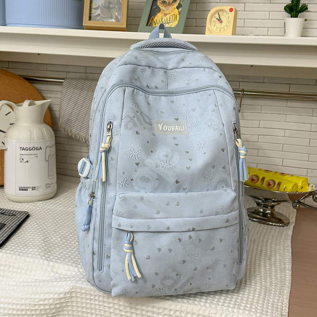 Stylish Floral-Embossed Backpack Stornfield