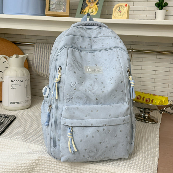 Stylish Floral-Embossed Backpack Stornfield