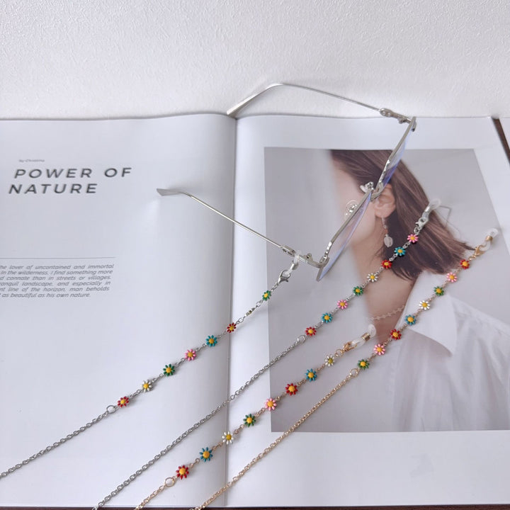 Floral-Accented Eyewear Chain Stornfield