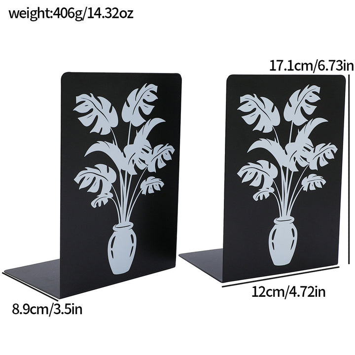 Decorative Leaf-Themed Bookends