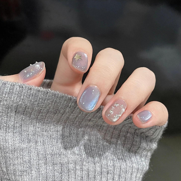 Artificial nails with shimmering star design Stornfield