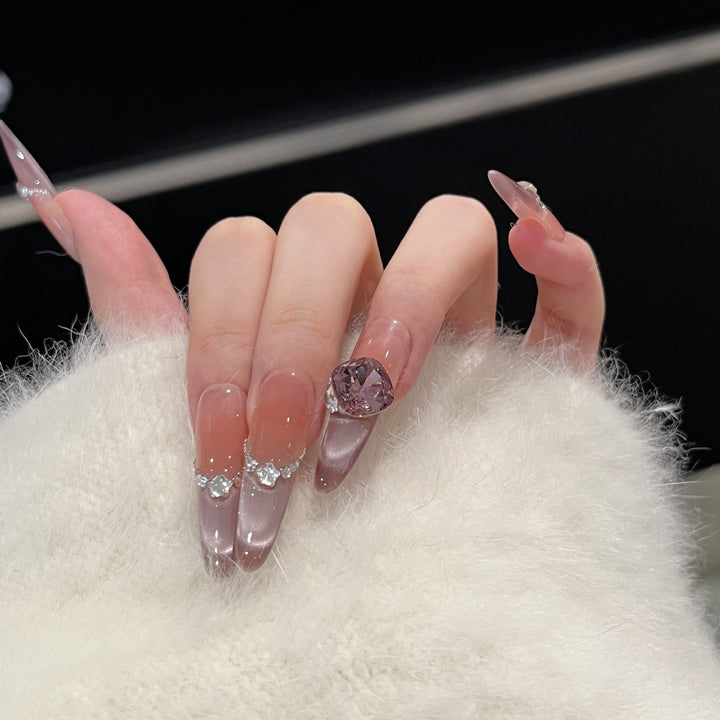 Decorative Crystal-Embellished Acrylic Nail Tips Stornfield