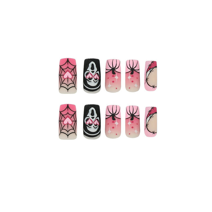 Artistic Halloween Themed Press-On Nail Extensions Stornfield
