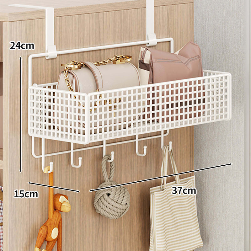 Overdoor Mesh Storage Organizer with Hooks