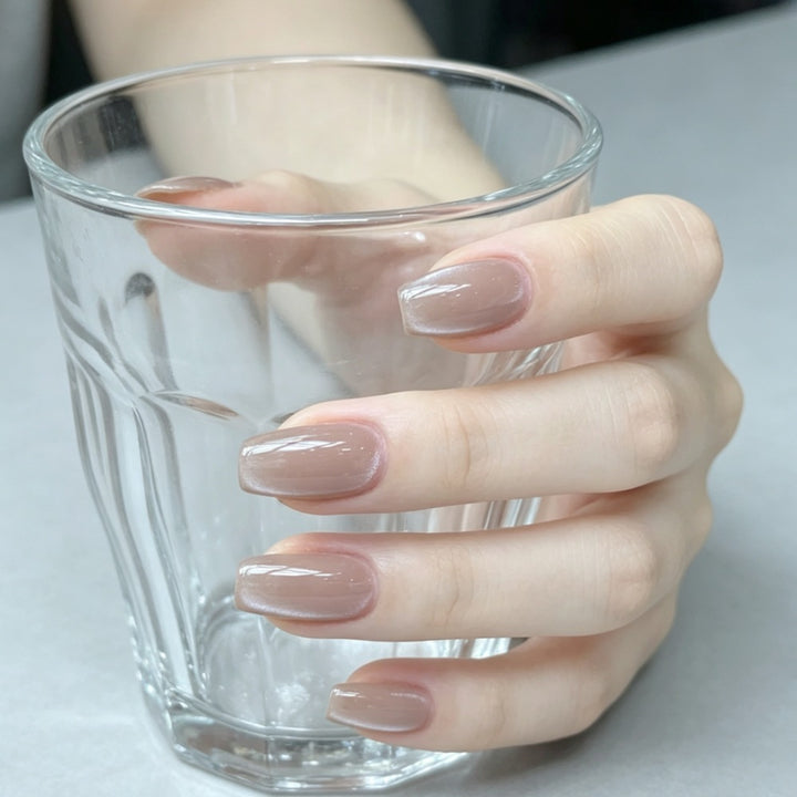 Glossy Neutral Press-On Nail Set Stornfield