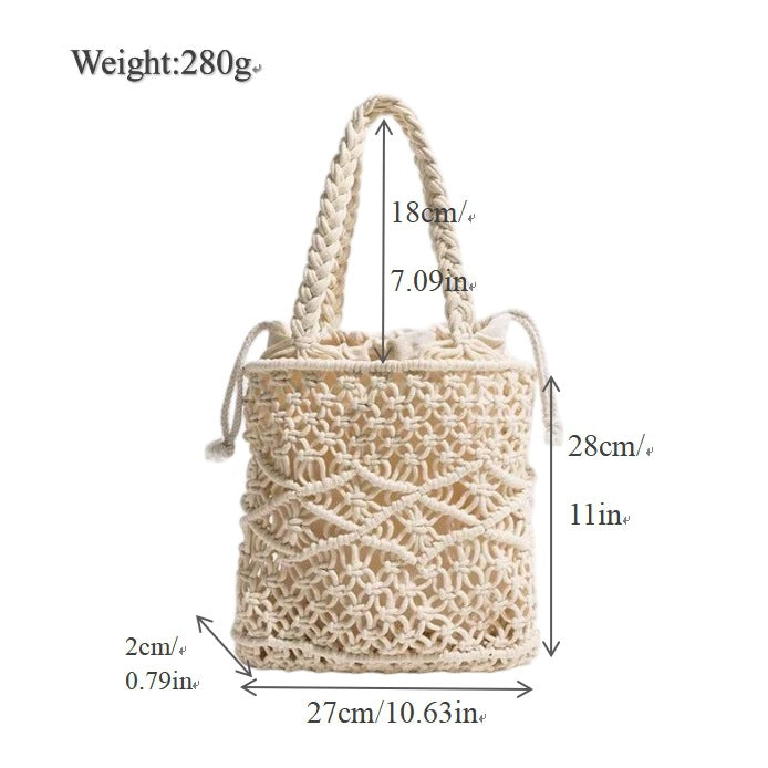 Hand-knotted macrame shopping bag Stornfield