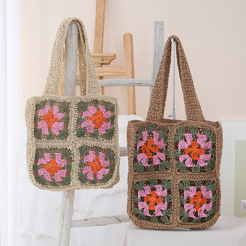Handcrafted crochet bag with floral patterns Stornfield