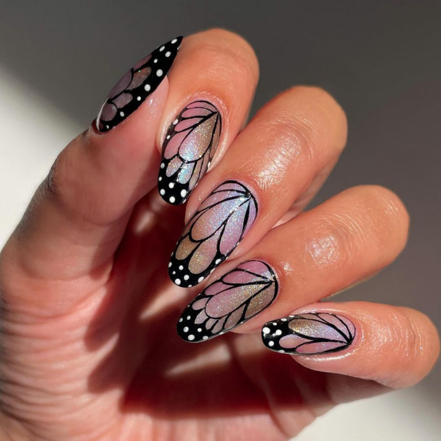 Artistic Butterfly Design Press-On Nails Stornfield