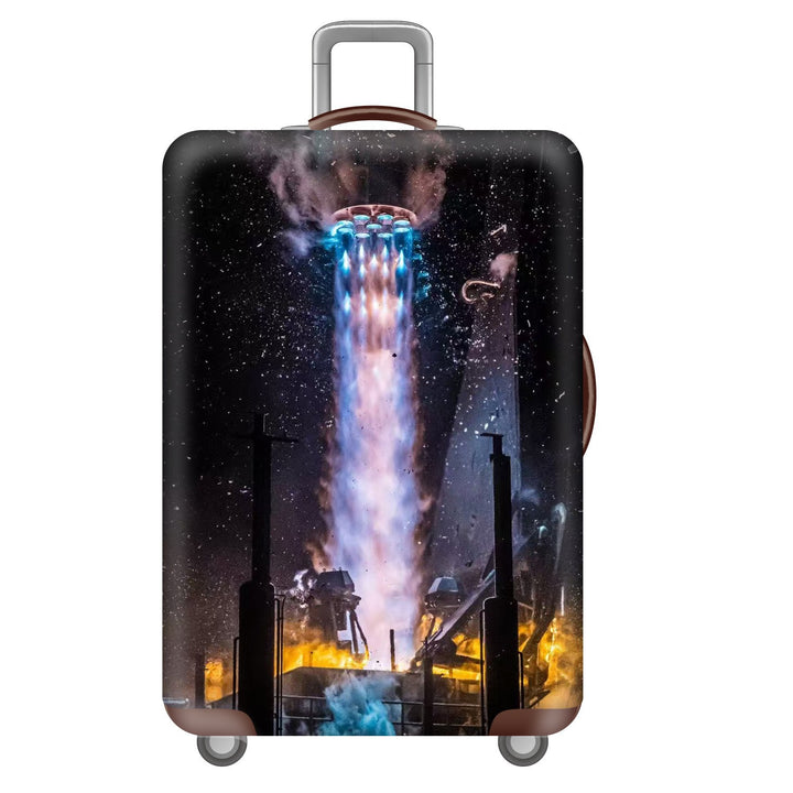 Unisex nano elastic suitcase cover with starry sky city motif, stretch protective cover for trolley luggage Stornfield