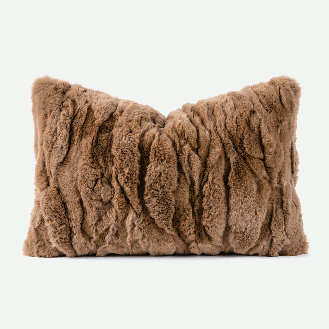 Stylish and comfy decorative pillow with multi-layered texture