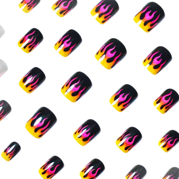 Creative Art Nails with Flame Design Stornfield