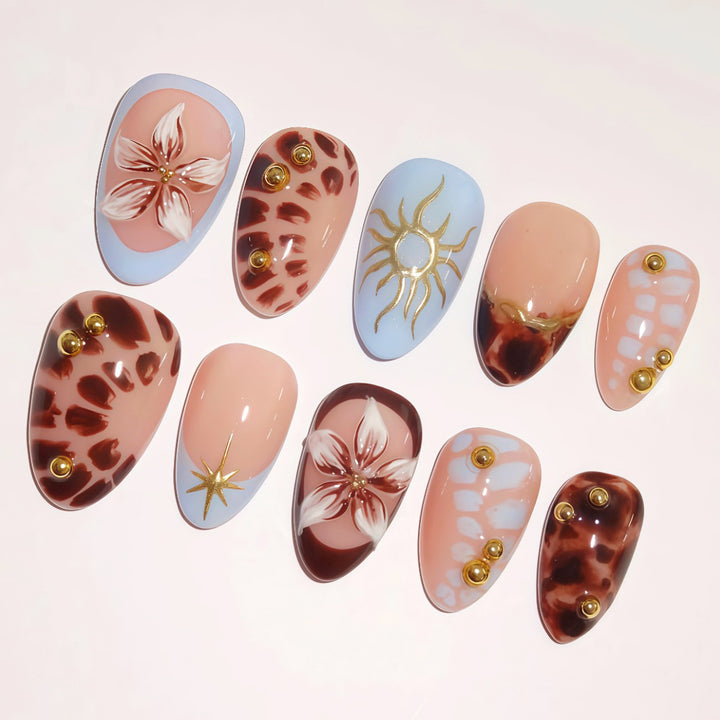 Artistic Press-On Nail Design Set 1790745749
