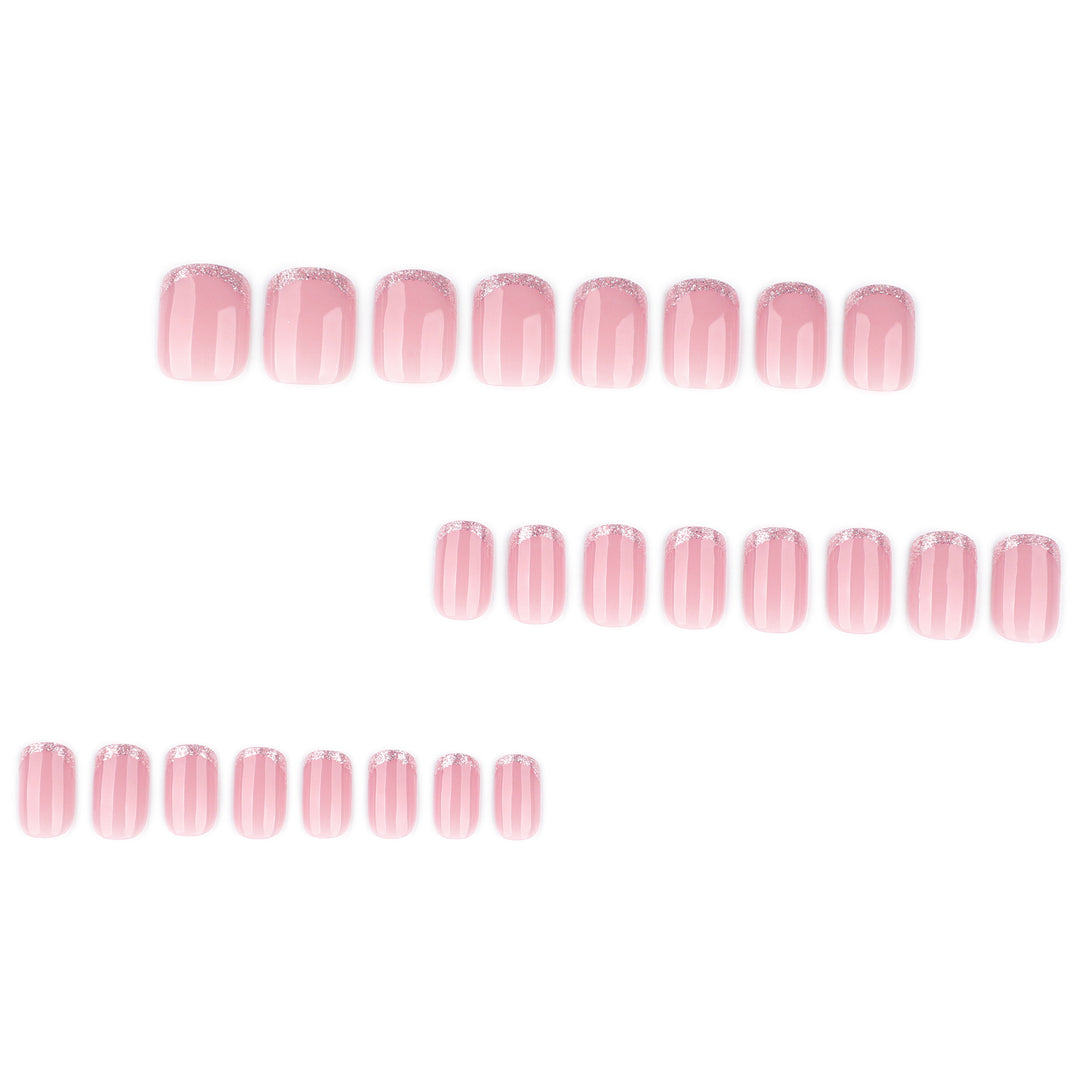 Glamorous nail extensions with glitter finish Stornfield