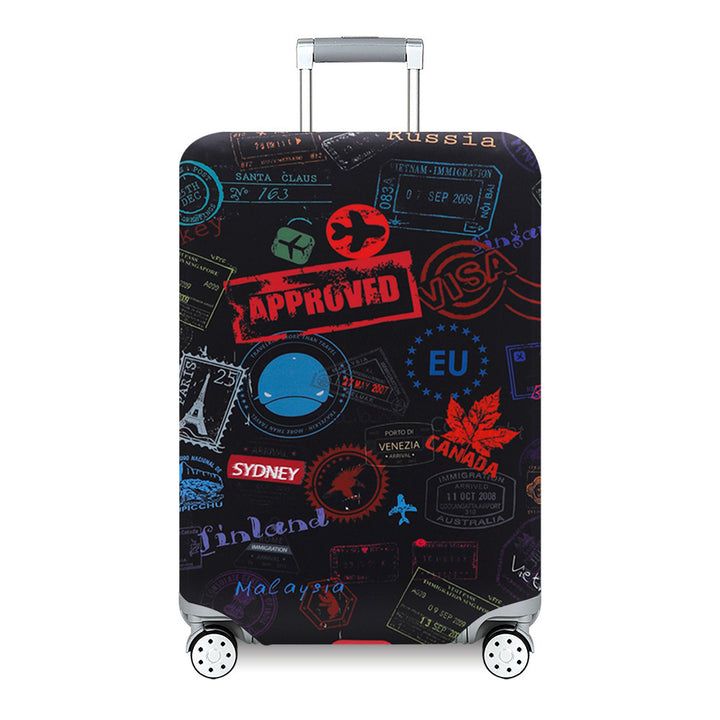 Unisex hard-shell suitcase with modern wave pattern Stornfield