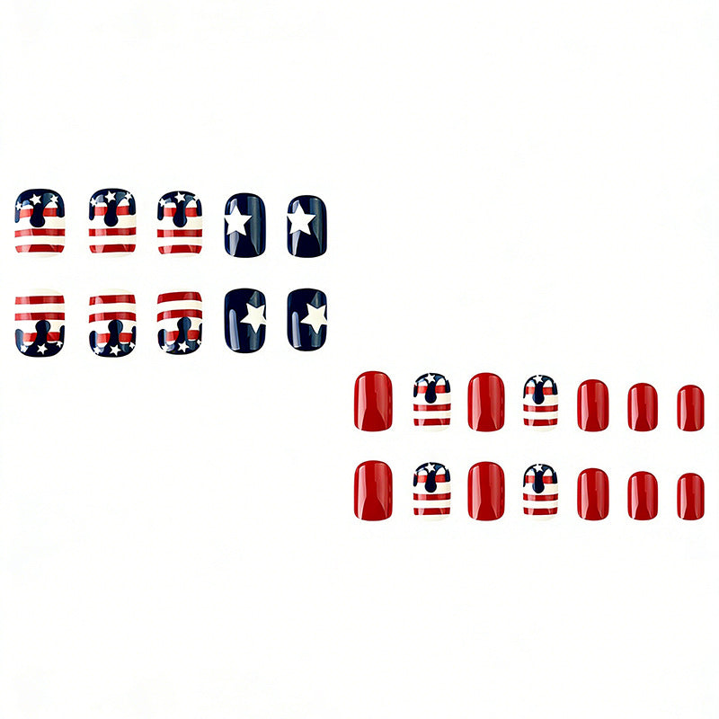 Patriotic Acrylic Nail Art Enhancements Stornfield