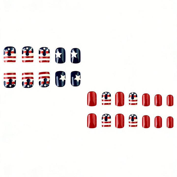 Patriotic Acrylic Nail Art Enhancements Stornfield