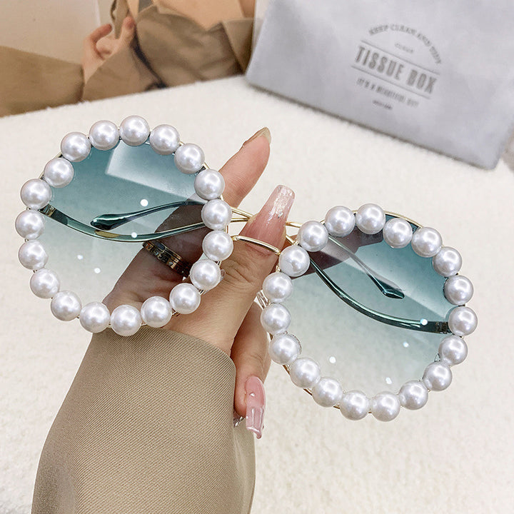 Women elegant oversized sunglasses with stylish transparent frame Stornfield