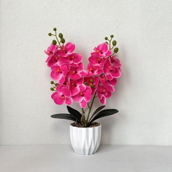 Decorative Artificial Orchid Arrangement for Indoor Home Display
