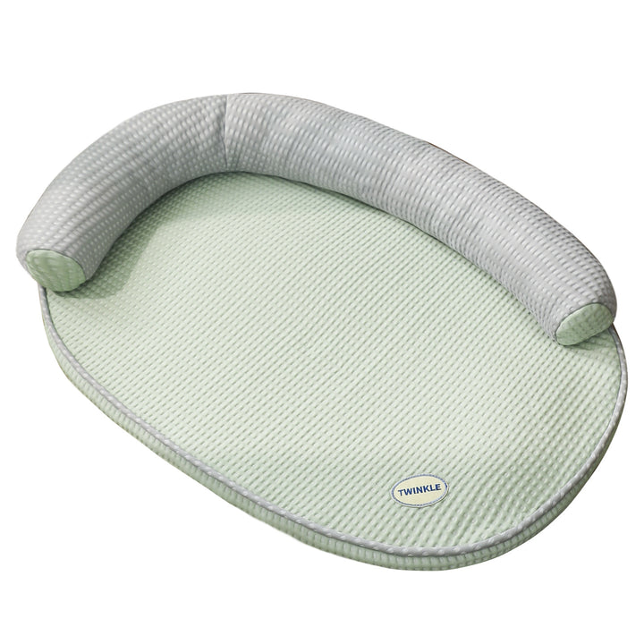 Unisex nan cooling orthopedic cat bed with neck roll Stornfield