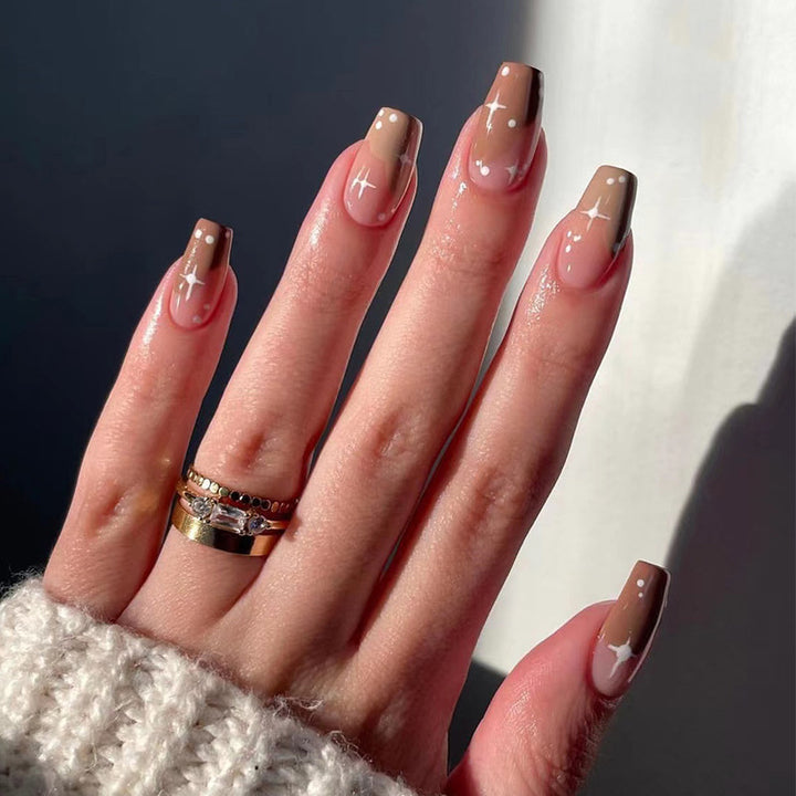 Artful Nail Extensions with Modern Color Design Stornfield