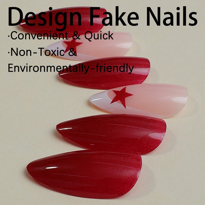 Artificial nails with star designs Stornfield