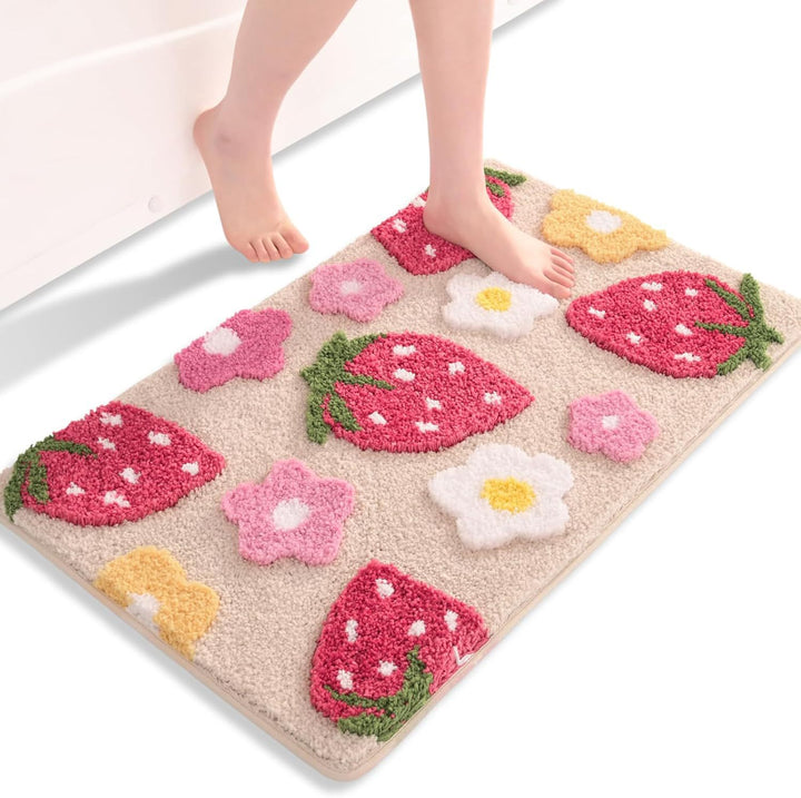 Floral Themed Bath Mat