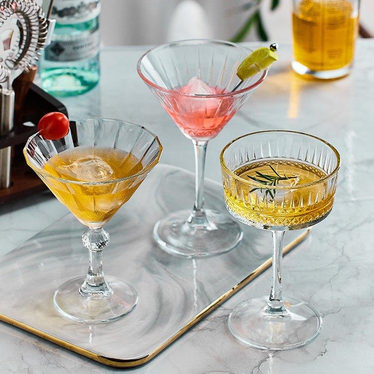 Patterned Martini Cocktail Glasses | Stornfield