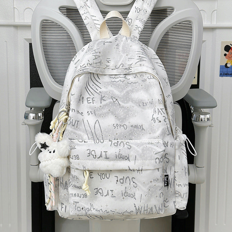 Trendy Script Print Backpack Stornfield