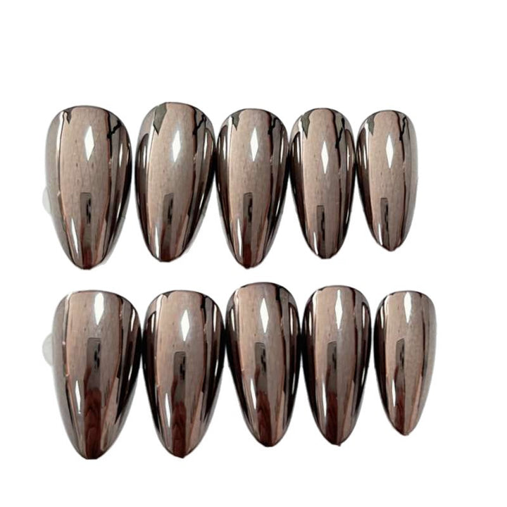 Glossy Black Stiletto Press-On Nails Stornfield