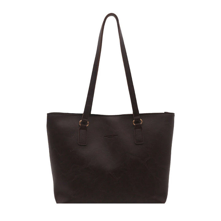 Classic Vegan Leather Shoulder Tote Bag