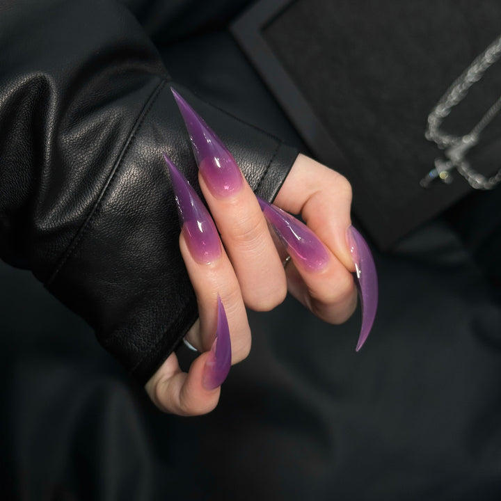 Stiletto Nail Enhancements with Ombre Effect