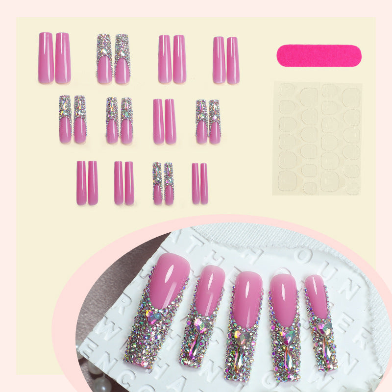 Glamorous Crystal-Embellished Press-On Nails Stornfield