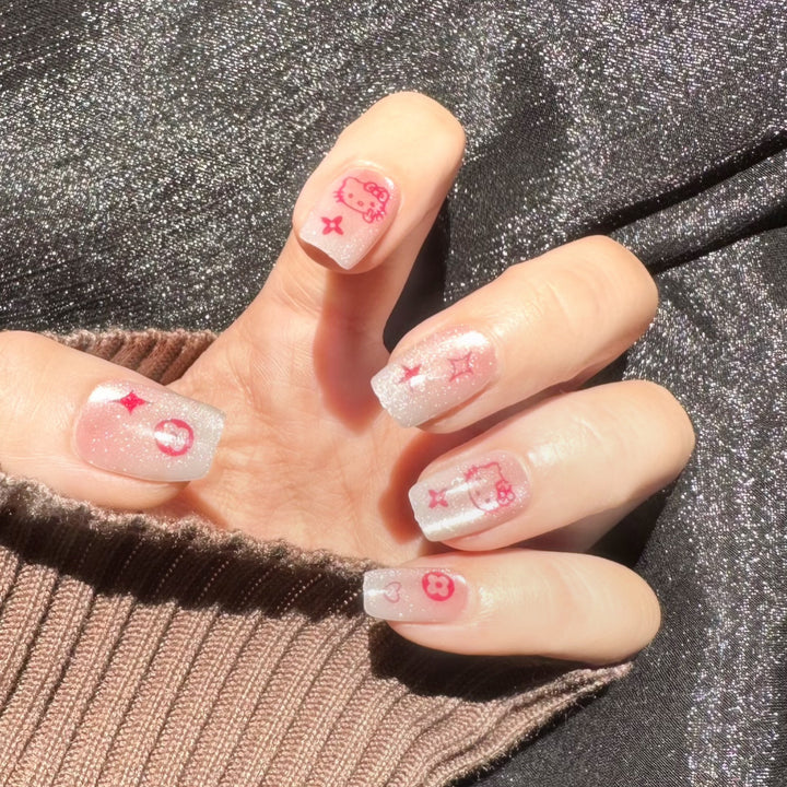 Playful Character-Themed Press-On Nail Collection