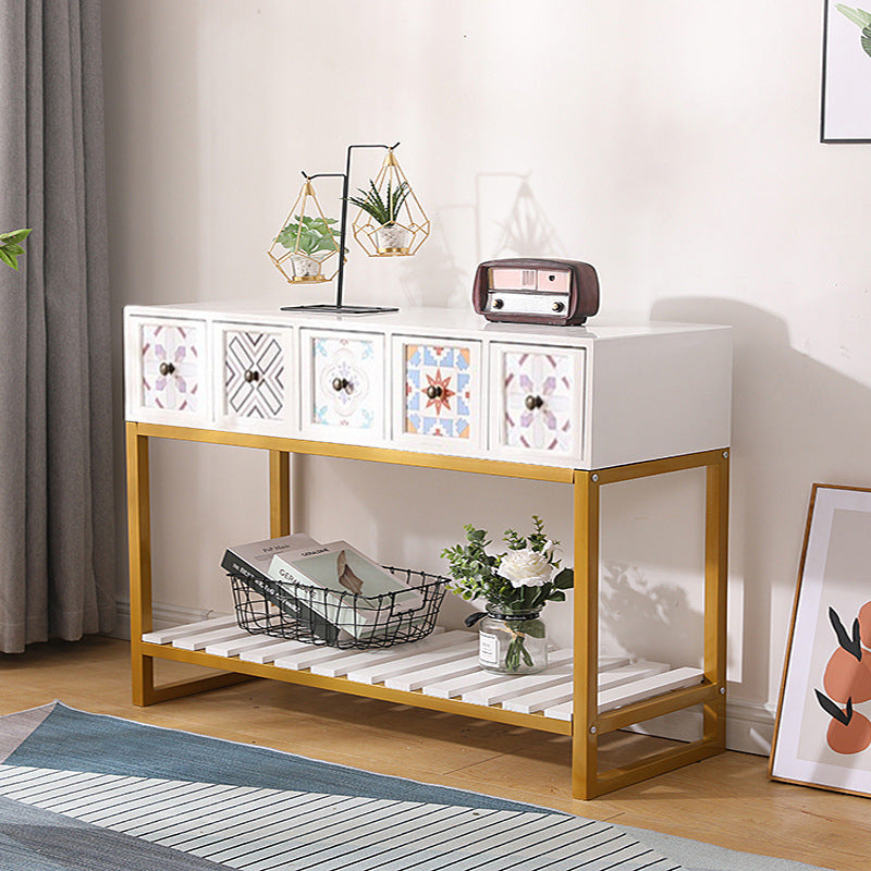 Rustic Wooden Console Table with Storage Stornfield