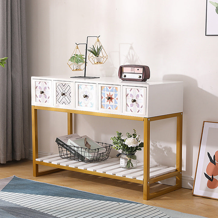 Rustic Wooden Console Table with Storage Stornfield