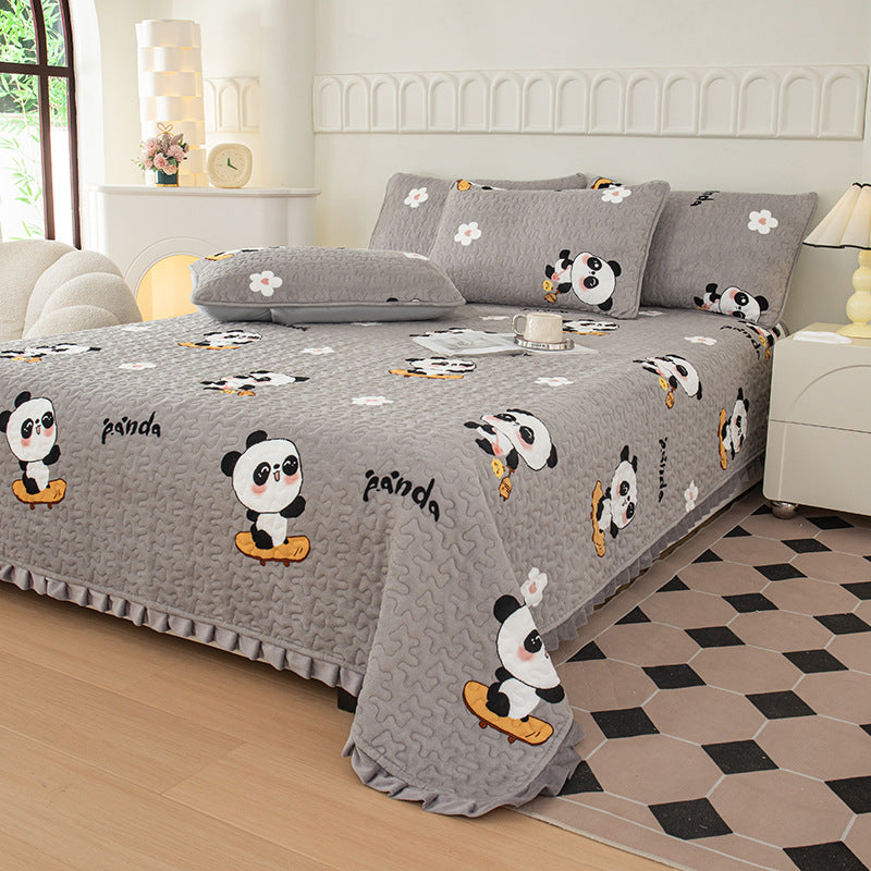 Playful Cartoon-Themed Bedspread Set