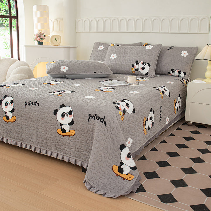 Playful Cartoon-Themed Bedspread Set