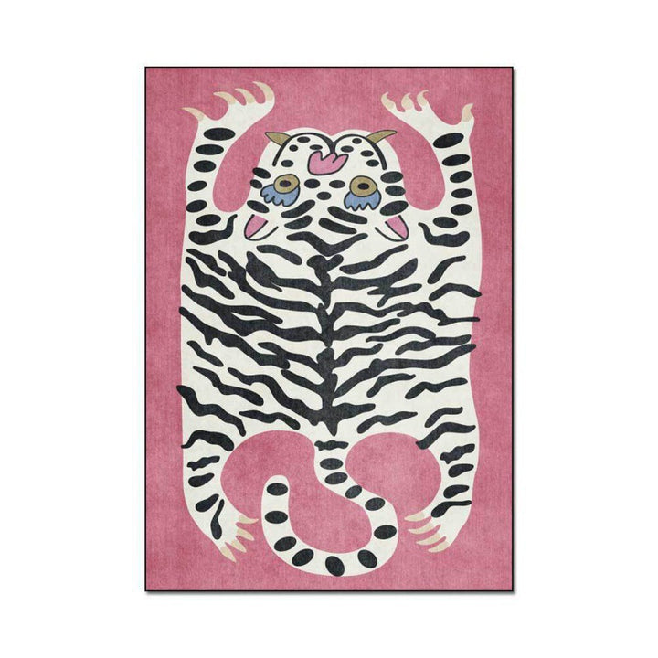 Playful Tiger Themed Area Rug