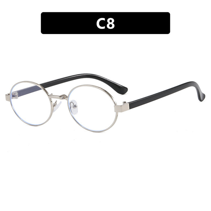 Women's round glasses with elegant metal frame and adjustable nose pads Stornfield