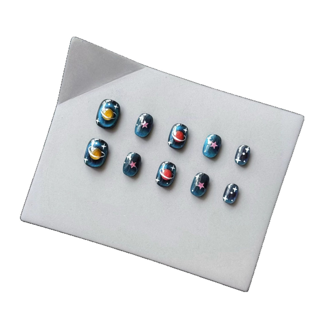 Celestial-Themed Press-On Nail Art Set