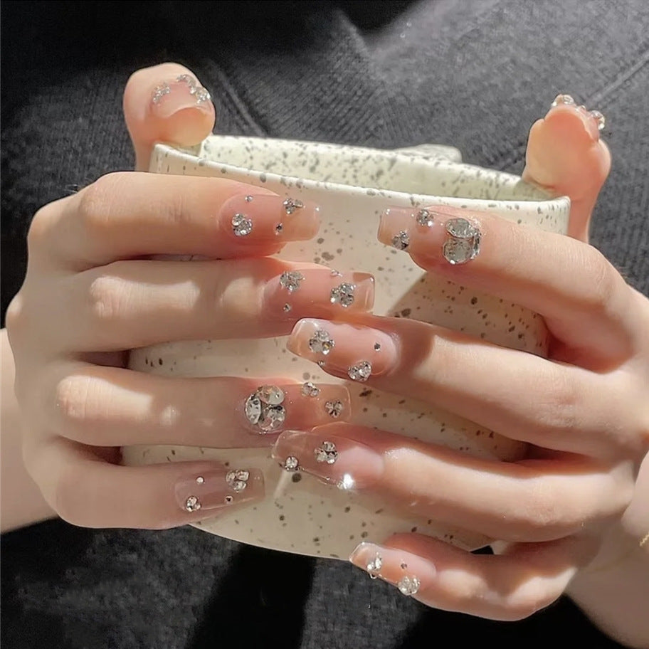 Glamorous Rhinestone-Decorated Press-On Nails Stornfield