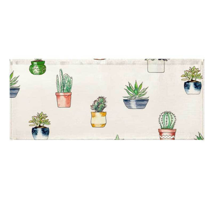 Printed Succulent Watercolor Runner Rug Mat for Kitchen and Entry