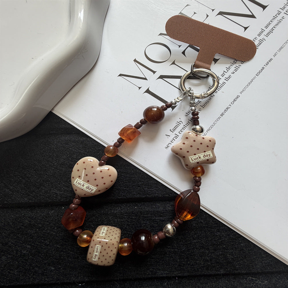 Decorative Heart and Star Charm Keychain Stornfield