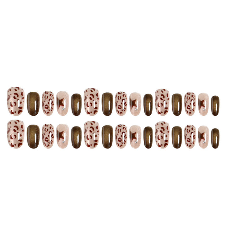 Artificial nails in modern animal print design Stornfield